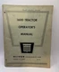 Oliver 1600 Tractor Operators Manual