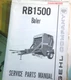 Gehl RB 1500 Baler Service Parts Manual No. 902586
