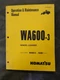 Komatsu WA 600-3 Wheel Loader Operation Maintenance Manual