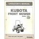 Kubota F2100, F2100E, F2400 Front Mower Operators Manual 45 Pages