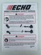 Echo Gt Grass Trimmers Service / Owners Manual