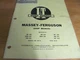 I&T Shop Service Manual MF-10 Massey Ferguson MF303 404 406 444 1001