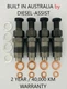 DIESEL FUEL INJECTOR SET FOR NISSAN NAVARA QD32 D22 3.2 LITRE. 2 YR WARRANTY