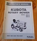 Kubota RC40-G RC44-G RC48-G Diesel Rotary lawn tractor Operator's Manual