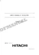 HITACHI UH033 Excavator Parts Catalog Manual SN 03001-