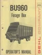 GEHL COMPANY BU960 FORAGE BOX OPERATOR'S MANUAL FORM 902995 (125)