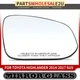 Passenger Side Mirror Glass for Toyota Highlander 2014-2017 with Manual Adjust