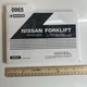 Nissan Forklift KH01, KH02 / KCH01, KCH02 Series Operators Manual March 1997