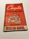Chrysler 6 Cylinder Industrial Engine Models H-170 H-225 Operating Manual
