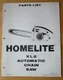 Homelite XL2 Automatic Chain Saw Parts List Manual P/N 24752