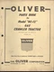 Oliver model OC-12 Gas Crawler Tractor Parts Book Manual Original&nbsp; Dec 1955