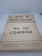Original International McCormick ~ No. 101 Combine ~ Parts Catalog Manual HT-31A