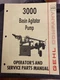 GEHL 3000 Basin Agitator Pump ~Operator's & Service Parts Manual 903823 b1