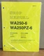 Komatsu WA250-6, WA250PZ-6 Wheel Loader Shop Service Manual (75001, 75160 & up)