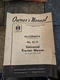 Owner manual parts list mccormick No. 27-v Universal tractor mower