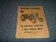 Minneapolis-Moline M5 & M504 2WD 4WD Tractor Service Repair Manual R-2020B xz
