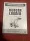 KUBOTA Loader Model TL420 ~ Operator's Manual
