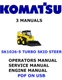 KOMATSU SK1026-5 TURBO SKID STEER OPERATORS SERVICE ENGINE SHOP MANUAL PDF USB