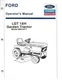 FORD Operator's Manual For LGT 18H Garden Tractor