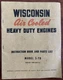 Wisconsin Air Cooled Heavy Duty Engines Instruction Book & Parts List S-7D NICE!