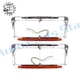Chrome Headlight Bezel w/Amber LED Bar+Lens Set For Kenwroth T600 W900 Peterbilt