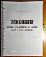 Kubota B/L 4520B 6 1/2 Ft  B/L 4530B 7 Ft Backhoe Owner's Operator's Manual 9/88