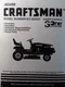Sears Craftsman 15.0 hp 42" Hydro Lawn Tractor 917.252531 Owner & Parts Manual