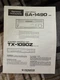 Vintage Pioneer Amplifier SA-1490 Tuner TX-1090Z Operating Instructions Manual