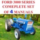 Ford 3000 Series Tractors SERVICE, PARTS Catalog OWNERS Manual 4 MANUALS  ON CD