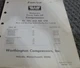 Worthington COM-866 160-CFM Monorotor PTO Compressor Parts Catalog Manual xz