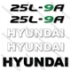 Hyundai 25L-9A Decal Kit Forklift - 7 YEAR OUTDOOR 3M VINYL DECALS! +BONUS