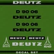 Replacement Decal Set compatible with Deutz D9006 Tractor &ndash; Aftermarket Stickers