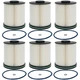 6x TP1015 Fuel Filter Kit for 2017-2018 Chevrolet Silverado 2500 HD/3500 HD 6.6L