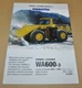 Komatsu WA600-3 Radlader Wheel Loader Brochure Prospekt EN