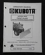 1980s GENUINE KUBOTA B8200 TRACTOR "2020 FRONT DOZER BLADE" OPERATORS MANUAL