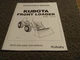 Kubota LA1153 Front Loader Owner Operator Manual User Guide xz