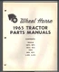 All Wheel Horse tractor parts lists for year 1965 1054A,1075,875,1055,855 ETC.
