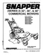 Parts Manual for Snapper (Series 2) 32&rdquo;, 36&rdquo; & 48&rdquo; Commercial Mowers - W321252KW