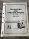 HYSTER FORKLIFT Capacity Specification Book MANUAL E-30/40/50/60/70/80/100/120-B