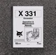Bobcat X331 X 331 Mini Excavator Owner Operator User Manual S/N 512911001 & Up