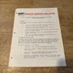 1979 Massey Ferguson MF 2745/2775/2805 Tractor Fuel Dealer Service Bulletin