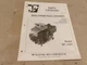 WISCONSIN ROBIN ENGINES PARTS CATALOG MODEL W1-145V