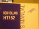 NEW HOLLAND HT152 WHEEL RAKE OPERATORS MANUAL