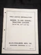 Field service information manual Allis Chalmers Model TL-14D Tractor Loader