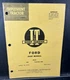 USED I&T SHOP SERVICE REPAIR MANUAL TRACTOR FORD FO-22 6000 Commander 6000