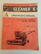 Allis-Chalmers Gleaner K Combine Operator's Manual No. 14601 & Up Farm Mechanic