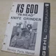 GEHL KS 600 Service Parts Catalog Book Manual knife grinder IN HEAD list spare