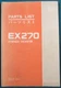 HITACHI EX270 EXCAVATOR PARTS MANUAL CATALOG BOOK S/N 05001-UP