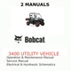 BOBCAT 3400 UTILITY VEHICLE  MANUAL OPERATORS SERVICE REPAIR SHOP OWNERS PDF