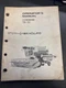 SPERRY NEW HOLLAND TR70 COMBINE OPERATOR'S MANUAL BOOK